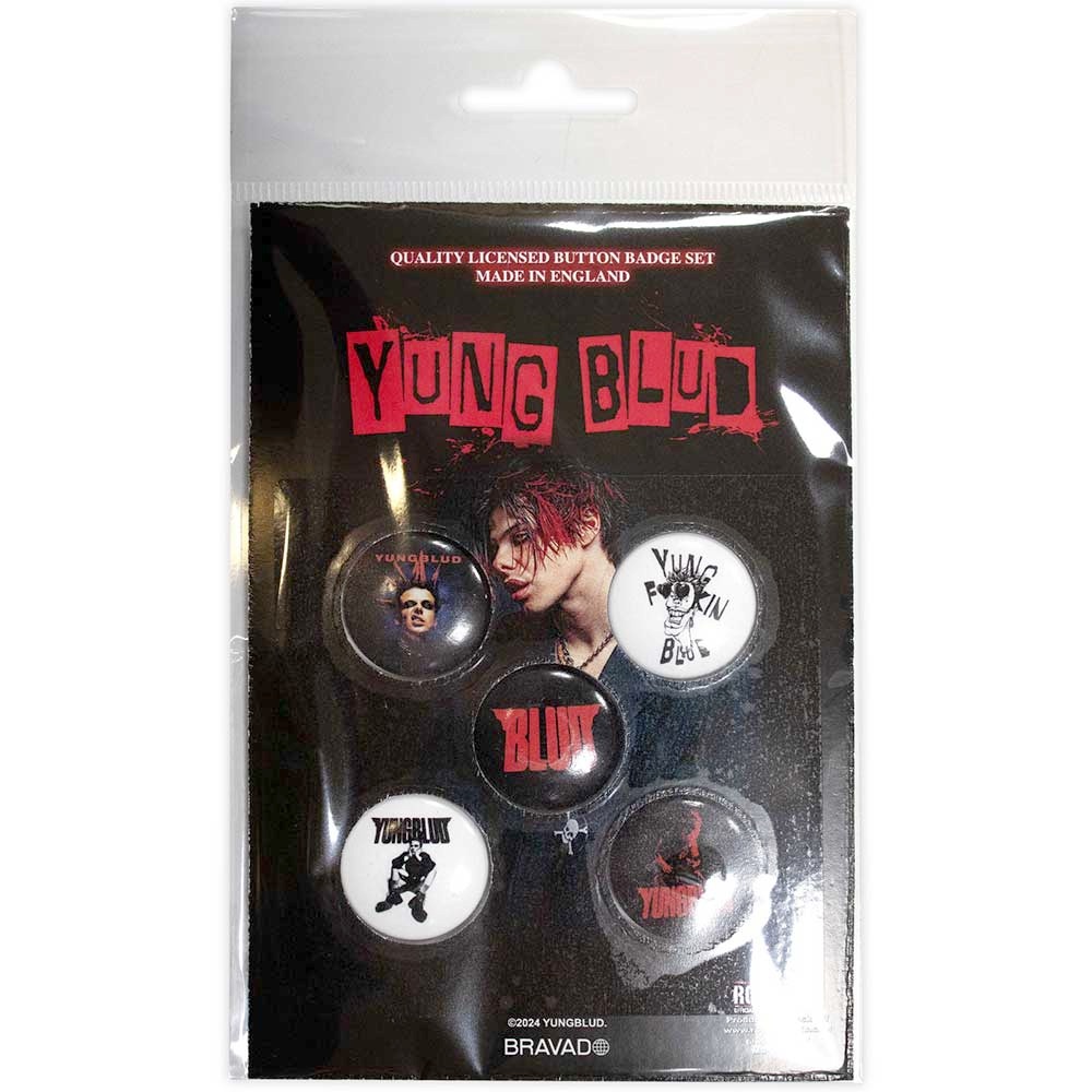 Yungblud - Logos Button pin - 5er Set - Mehrfarben